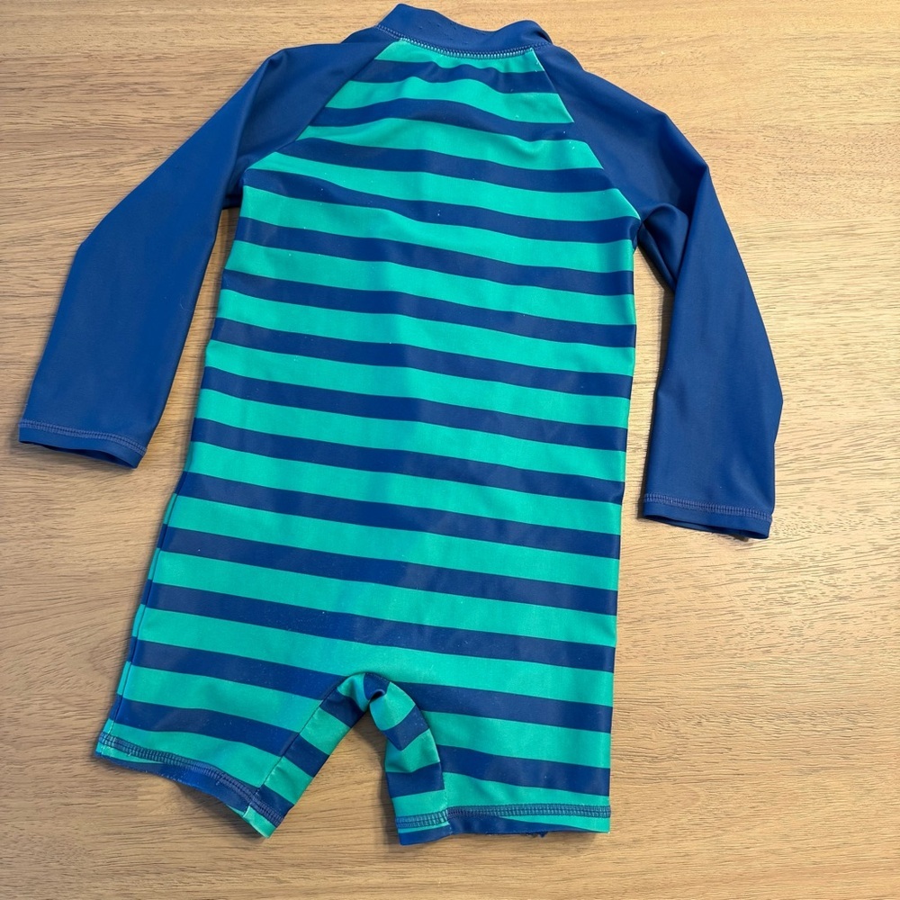 Carter's Blue and Green Striped Rashguard - Picture 6 of 7